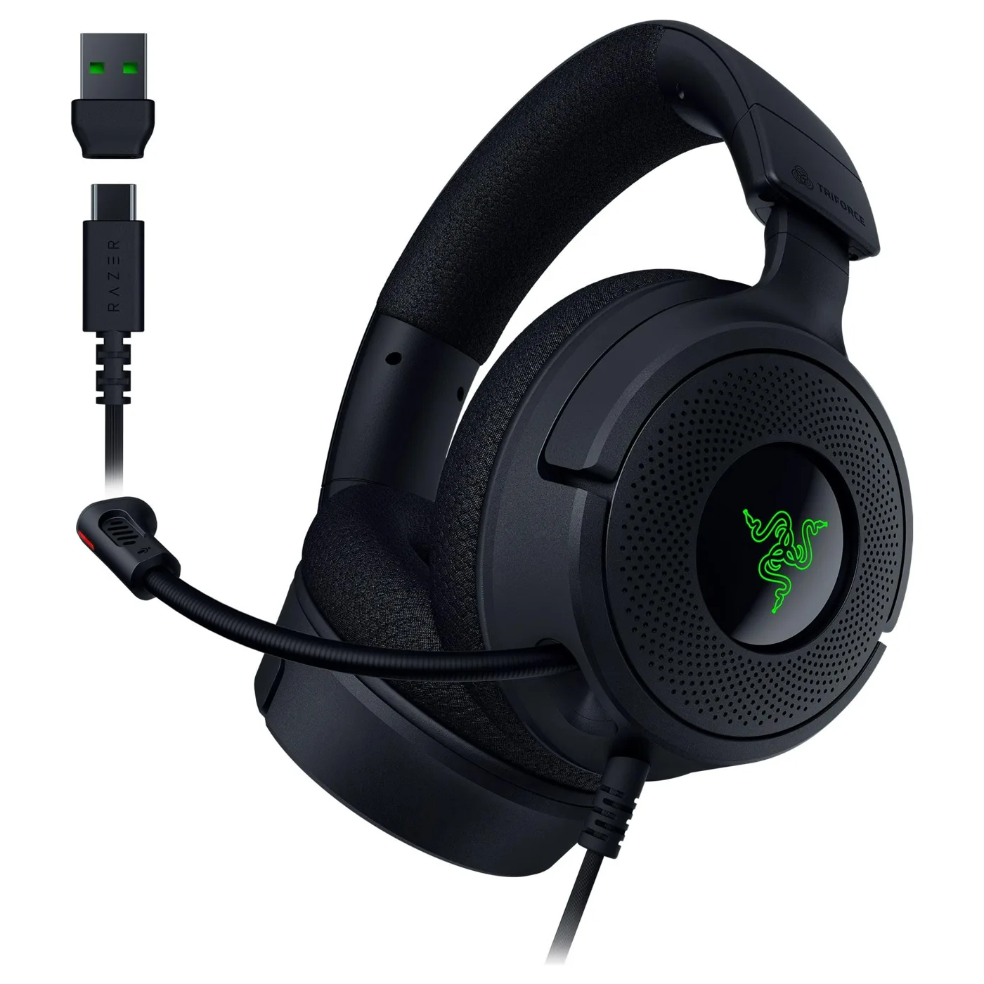 Razer Kraken V4 X - Wired PC Gaming Headset (Triforce 40mm Drivers, Retractable…