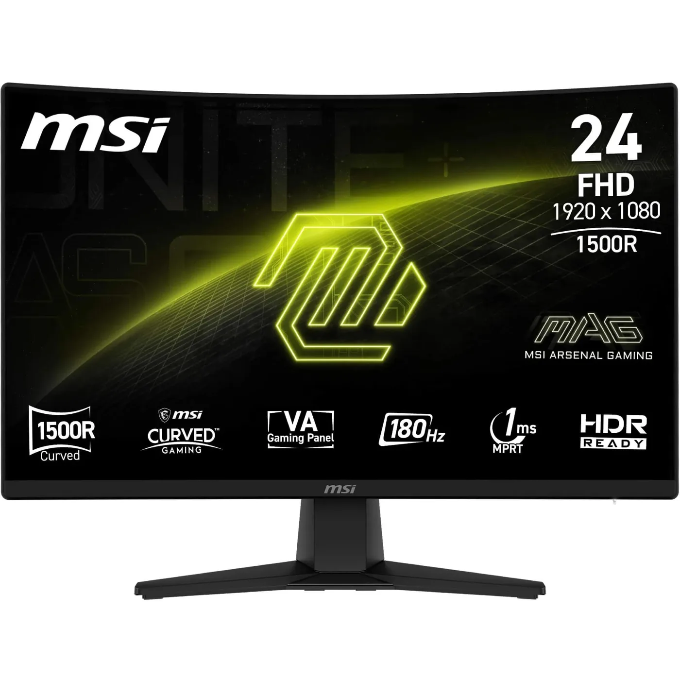 MSI mag 242CA Monitor Gaming de 24" FHD 1500R, 1920 x 1080 VA, 180 Hz, 1 ms,…
